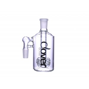 14mm Clover Glass 90 Angle Button Style Perc Ash Catcher [WPG-12]
